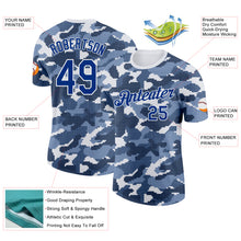 Charger l'image dans la galerie, Custom Camo Royal-White Digital Camouflage Pixel Salute To Service Performance T-Shirt