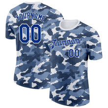 Charger l'image dans la galerie, Custom Camo Royal-White Digital Camouflage Pixel Salute To Service Performance T-Shirt