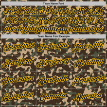 Charger l'image dans la galerie, Custom Camo Black-Gold Woodland Forest Digital Camouflage Pixel Salute To Service Performance T-Shirt