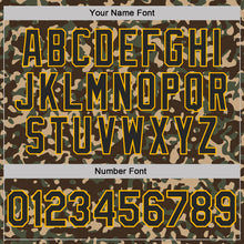 Charger l'image dans la galerie, Custom Camo Black-Gold Woodland Forest Digital Camouflage Pixel Salute To Service Performance T-Shirt