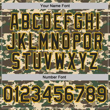 Charger l'image dans la galerie, Custom Camo Black-Gold Woodland Forest Digital Camouflage Pixel Salute To Service Performance T-Shirt