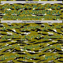 Charger l'image dans la galerie, Custom Camo Midnight Green-Gold Tiger Stripe Camouflage Salute To Service Performance T-Shirt