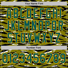 Charger l'image dans la galerie, Custom Camo Midnight Green-Gold Tiger Stripe Camouflage Salute To Service Performance T-Shirt
