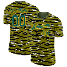 Charger l'image dans la galerie, Custom Camo Midnight Green-Gold Tiger Stripe Camouflage Salute To Service Performance T-Shirt