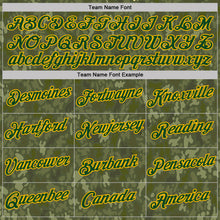 Charger l'image dans la galerie, Custom Camo Green-Gold Woodland Forest Digital Camouflage Salute To Service Performance T-Shirt