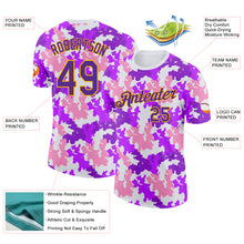 Charger l'image dans la galerie, Custom Camo Purple-Gold Digital Camouflage Salute To Service Performance T-Shirt