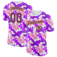 Charger l'image dans la galerie, Custom Camo Purple-Gold Digital Camouflage Salute To Service Performance T-Shirt
