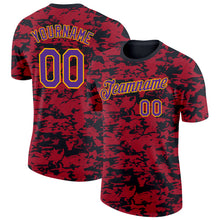 Charger l'image dans la galerie, Custom Camo Purple-Gold Digital Camouflage Salute To Service Performance T-Shirt