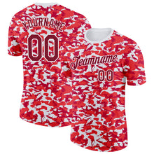 Загрузить изображение в средство просмотра галереи, Custom Camo Maroon-White Digital Camouflage Salute To Service Performance T-Shirt