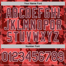 Загрузить изображение в средство просмотра галереи, Custom Camo Burgundy-White Digital Camouflage Salute To Service Performance T-Shirt