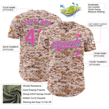 Load image into Gallery viewer, Custom Camo Pink-Light Blue Authentic Salute To Service Baseball Jersey