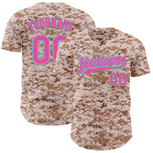 Load image into Gallery viewer, Custom Camo Pink-Light Blue Authentic Salute To Service Baseball Jersey