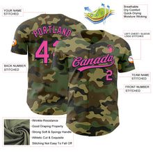 Load image into Gallery viewer, Custom Camo Pink-Navy Authentic Salute To Service Baseball Jersey