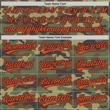 Load image into Gallery viewer, Custom Camo Orange-Navy Authentic Salute To Service Baseball Jersey