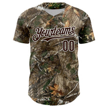 Load image into Gallery viewer, Custom Camo Brown-White Woodland Forest Camouflage Authentic Salute To Service Baseball Jersey