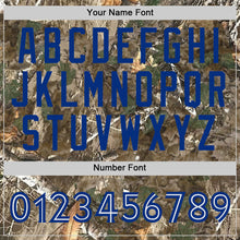 Laden Sie das Bild in den Galerie-Viewer, Custom Camo White-Royal Woodland Forest Camouflage Authentic Salute To Service Baseball Jersey