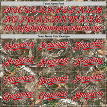 Load image into Gallery viewer, Custom Camo Red White-Black Woodland Forest Camouflage Authentic Salute To Service Baseball Jersey