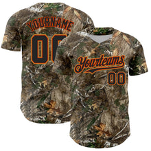 Charger l'image dans la galerie, Custom Camo Black Orange-Old Gold Woodland Forest Camouflage Authentic Salute To Service Baseball Jersey