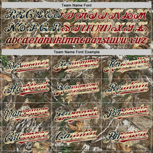 Load image into Gallery viewer, Custom Camo Vintage USA Flag-Cream Woodland Forest Camouflage Authentic Salute To Service Baseball Jersey