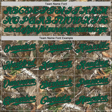 Load image into Gallery viewer, Custom Camo Kelly Green-Black Woodland Forest Camouflage Authentic Salute To Service Baseball Jersey