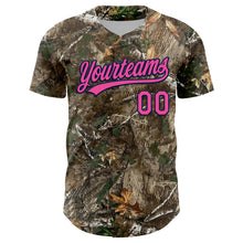 Laden Sie das Bild in den Galerie-Viewer, Custom Camo Pink-Navy Woodland Forest Camouflage Authentic Salute To Service Baseball Jersey