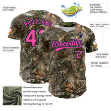 Laden Sie das Bild in den Galerie-Viewer, Custom Camo Pink-Navy Woodland Forest Camouflage Authentic Salute To Service Baseball Jersey