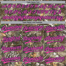 Laden Sie das Bild in den Galerie-Viewer, Custom Camo Pink-Navy Woodland Forest Camouflage Authentic Salute To Service Baseball Jersey