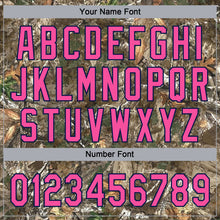 Laden Sie das Bild in den Galerie-Viewer, Custom Camo Pink-Navy Woodland Forest Camouflage Authentic Salute To Service Baseball Jersey