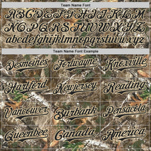 Load image into Gallery viewer, Custom Camo Black-Cream Woodland Forest Camouflage Authentic Salute To Service Baseball Jersey