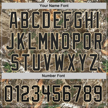Load image into Gallery viewer, Custom Camo Black-Cream Woodland Forest Camouflage Authentic Salute To Service Baseball Jersey