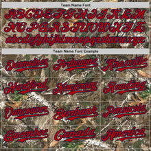 Load image into Gallery viewer, Custom Camo Red-Navy Woodland Forest Camouflage Authentic Salute To Service Baseball Jersey