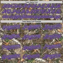 Charger l'image dans la galerie, Custom Camo Purple Gray-Black Woodland Forest Camouflage Authentic Salute To Service Baseball Jersey