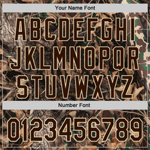 Charger l'image dans la galerie, Custom Camo Brown-Cream Woodland Forest Camouflage Authentic Salute To Service Baseball Jersey