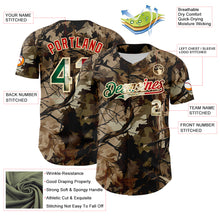 Загрузить изображение в средство просмотра галереи, Custom Camo Vintage Mexican Flag Cream-Red Woodland Forest Tactical Camouflage Outdoor Leaf Authentic Baseball Jersey