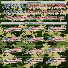 Загрузить изображение в средство просмотра галереи, Custom Camo Vintage USA Flag Cream-White Woodland Geometric Camouflage Authentic Baseball Jersey