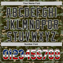 Загрузить изображение в средство просмотра галереи, Custom Camo USA Flag Black-White Digital Camouflage Authentic Baseball Jersey