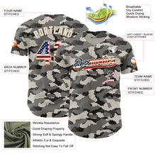 Laden Sie das Bild in den Galerie-Viewer, Custom Camo USA Flag Vegas Gold-White Digital Camouflage Authentic Baseball Jersey