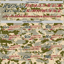 Загрузить изображение в средство просмотра галереи, Custom Camo Vintage USA Flag Cream-Black Digital Camouflage Authentic Baseball Jersey