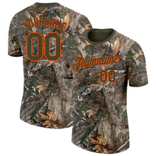 Load image into Gallery viewer, Custom Camo Olive-Orange Woodland Camouflage Salute To Service Performance T-Shirt