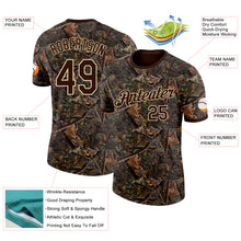 Load image into Gallery viewer, Custom Camo Brown-Cream Woodland Camouflage Salute To Service Performance T-Shirt