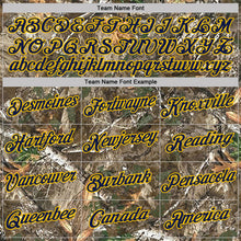 Load image into Gallery viewer, Custom Camo Navy Yellow-Olive Woodland Camouflage Salute To Service Performance T-Shirt