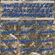 Load image into Gallery viewer, Custom Camo Navy Powder Blue-Olive Woodland Camouflage Salute To Service Performance T-Shirt