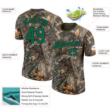 Загрузить изображение в средство просмотра галереи, Custom Camo Kelly Green Black-Olive Woodland Camouflage Salute To Service Performance T-Shirt
