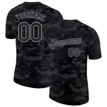 Load image into Gallery viewer, Custom Camo Black-Gray Salute To Service Performance T-Shirt