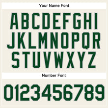 Загрузить изображение в средство просмотра галереи, Custom Cream Gray Pinstripe Green Authentic Baseball Jersey