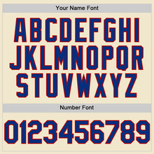 Load image into Gallery viewer, Custom Cream Royal-Red Mesh Authentic Throwback Baseball Jersey