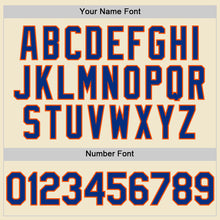 Load image into Gallery viewer, Custom Cream Royal-Orange Mesh Authentic Throwback Baseball Jersey