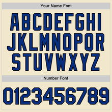 Load image into Gallery viewer, Custom Cream Royal-Black Mesh Authentic Throwback Baseball Jersey