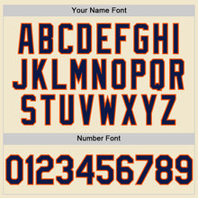 Load image into Gallery viewer, Custom Cream Navy-Orange Mesh Authentic Throwback Baseball Jersey