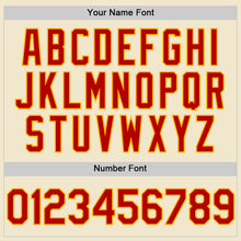 Load image into Gallery viewer, Custom Cream Red-Gold Mesh Authentic Throwback Baseball Jersey